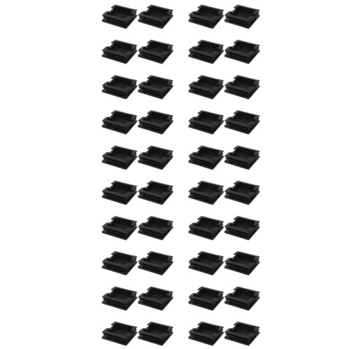 75mm x 75mm Plastic Square Caps Tube Pipe Inserts End Blanking 40 Pcs