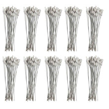 300Pcs Stainless Steel Screw Locking Wire Keychain Cable Key Rings Outdoor Accessory