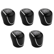 5X 6 Speed Car PU Leather Gear Shift Knob Shift Lever for Mondeo IV S-MAX C-MAX Transit Focus MK3 MK4