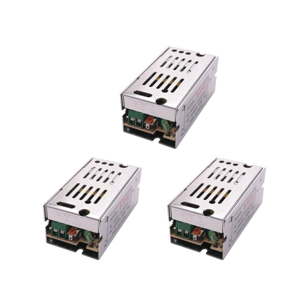3X Voltage Transformer Power Supply Ac 110/220V To 12V 1A Silver 6031598886800