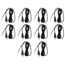10X Usb Cable Mice  for  Deathadder 2013 Approx. 2.1M 5 Wires 5 Pins Black Gold Plated Replacement Gaming Mouse