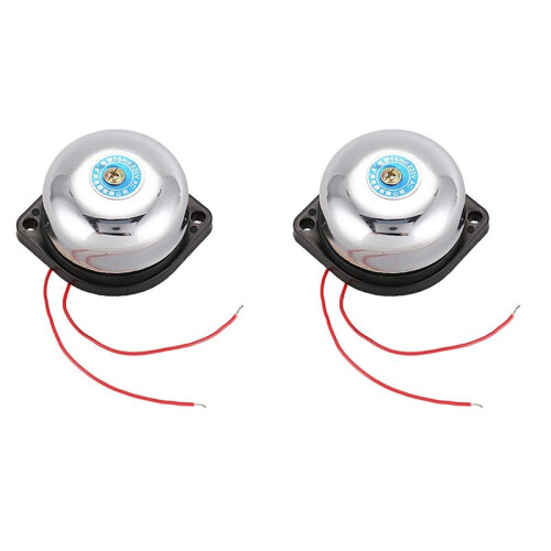 2pcs 55mm Diameter Fire Alarm Electric Gong Bell AC 220V