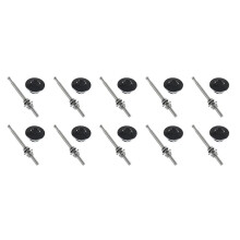 10X Quick Release License Plate Lock Clip 1.25 Inch Diameter Aluminum Alloy Car Hood Pins Lock Clip Kit(Black)