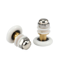 40PCS 25mm Diameter Shower Glass Sliding Door Hanging Wheel Roller Bathroom Sliding Cabinet Eccentric Pulleys