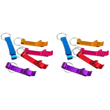 200Pcs 8 Color Metal Bottle Opener, Split Key Ring Chain Keychain Bulk Aluminum Pocket Claw Bar Soda Beer Bottle Opener