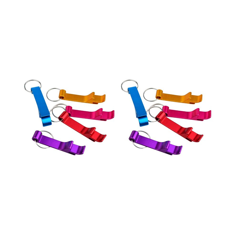 200Pcs 8 Color Metal Bottle Opener, Split Key Ring Chain Keychain Bulk Aluminum Pocket Claw Bar Soda Beer Bottle Opener 6032747020175