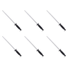 6X Sharpening Steel & Durable Oval Household Sharpening Rod or Stick,Professional Chef Honing Rod,31cm