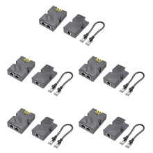 5X for Starlink Dishy Cable Adapter to RJ45 and 150W GigE Passive PoE Injector for Starlink V2 to PoE Injector