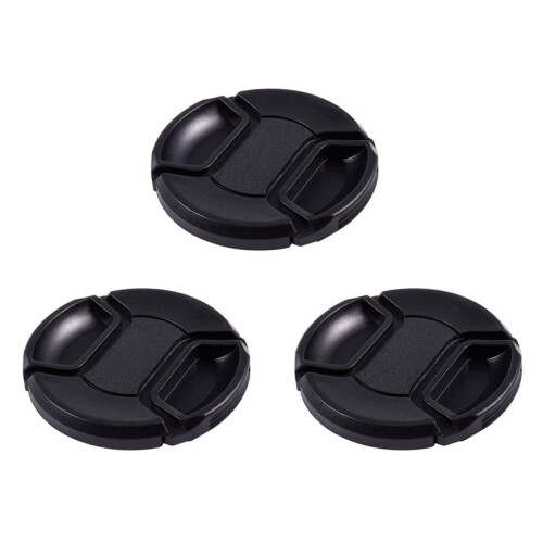 3pièces 62mm Avant Snap- Bouchon Objectif Hood pour