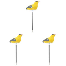 3X Soil Moisture Meter Watering Alarm Bird Plant Water Tester Hygrometer Sensor Gardening Tool Kit (Yellow)