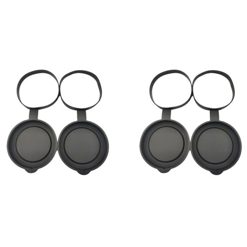 4 Pieces Binoculars Protective Rubber Objective Lens Cap Binocular Best Protect 61-63MM 1