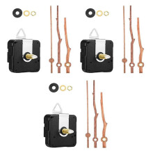 3X DIY Silent Quartz Movement Mechanism Wall Clock 20mm Hands Clock for 12 Inch Clock Replaced Parts,Branch Wood