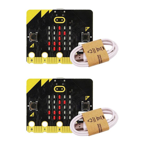 2X Lo  Kit Microbit Board V2 Ha Altoparlanti Integrati e un Microfono Che Supporta L'Intelligenza Artificiale