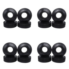 16Pcs RC 1:10 Crawler Beadlock Wheels Tire 1.9 Inch Rubber Wheel Tire 98mm Tyre for RC Car Truck Axial SCX10