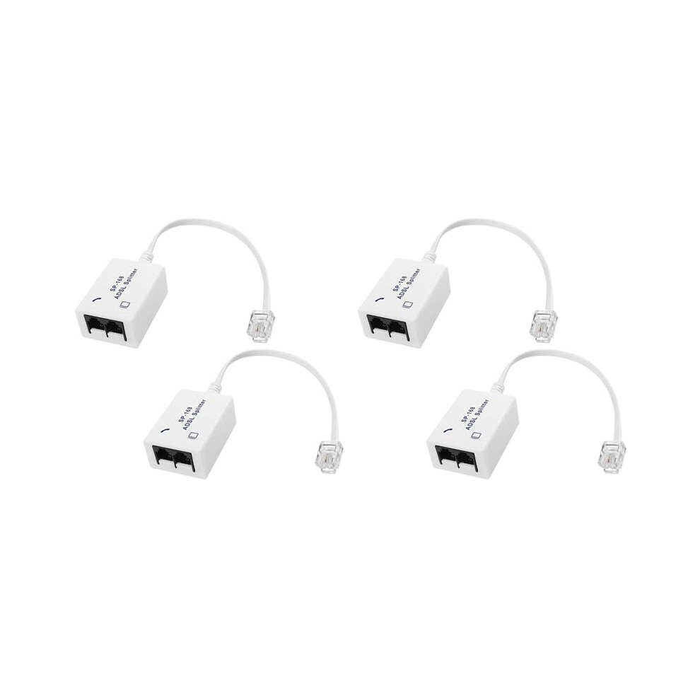4Pcs Dsl Filter Splitter Adsl Splitter For Phone Male To 2 Female Rj11 6P4c/6P2c Telephone Modem Converter Adapter 6033968571590