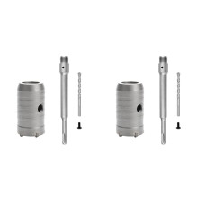2X SDS Hammer Drills Wall Hole Saw Drill Bit Set with Round Shaft Concrete Cement Stone Hole Opener,40mm