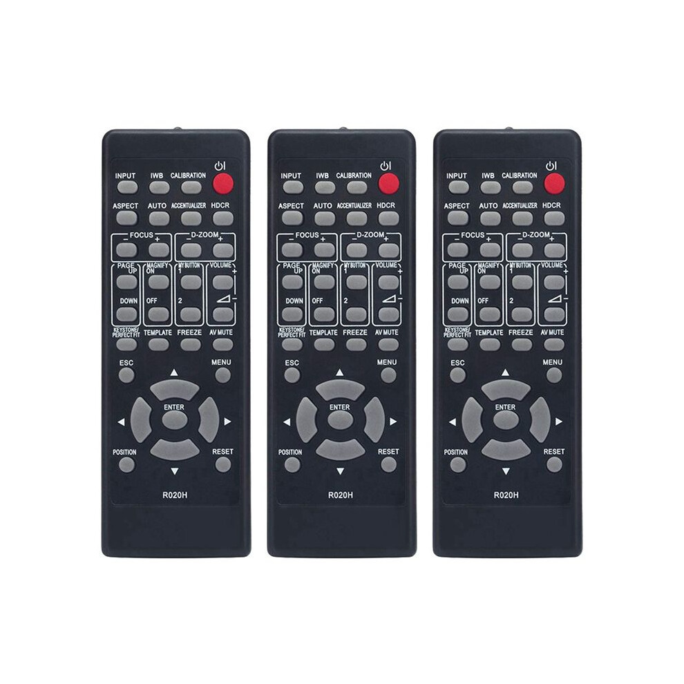 3X Replacement Remote Control R020h For Lcd Projector Cp-Ax2503 Cp-Ax3503 Cp-Ax2505 Cp-Ax3505 Cp-Aw3005 6033145550035