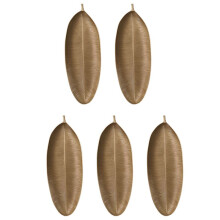 5X Dekorbricka Guld Blad Form Serveringsbricka Smycken Pall Frukt Snack Skål Bord Förvaring Organizer (Liten)