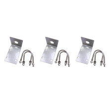 3X Stainless Steel Antenna Mount Bracket with U Style Bolts for Ham UHF VHF CB Cellular Trucker Antenna Use Accepted