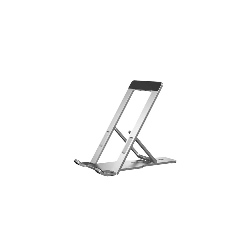 Adjustable Aluminum Tablet Stand And Phone Holder, Foldable Ergonomic Desk Mount For Travel Â Gray 9330225048398