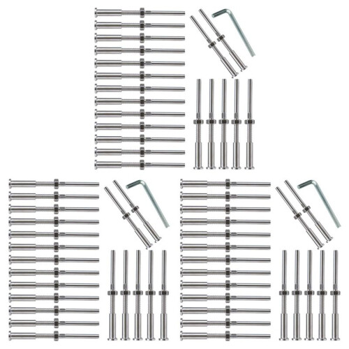 60Pcs Invisible Turnbuckle Hand Swage Threaded Stud Tension Hex  End Fitting Receiver Terminal