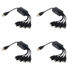 4X Splitter HUB USB da 1 Maschio un 4 Femmine Prolunga Cavo USB 2.0 Prolunga Cavo Dati Convertitore Presa Adattatore di Alimentazione
