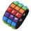 Versatile Punk Bracelet Three Row Square Studs Soft PU-Color A 1