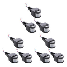 9 Stück Schwarz Bewegungsmelder Bewegungsmelder Lichtschalter Outdoor Pir Gleichstrom 12V Bewegungsmelder Pir Sensor