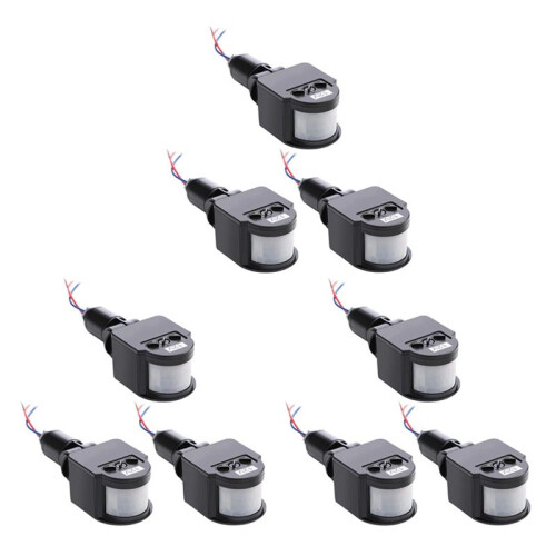 9 Pcs Black Motion Detectors Motion Sensor Light  Outdoor Pir Direct Current 12V Motion Sensor Pir Sensor
