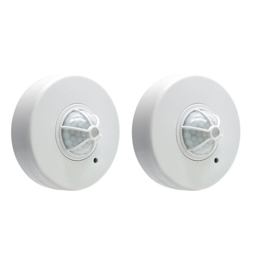 2X Motion Sensor,3 Detectors 360 Degree Ceiling PIR Movement Sensor Light  110-240V for Bathroom