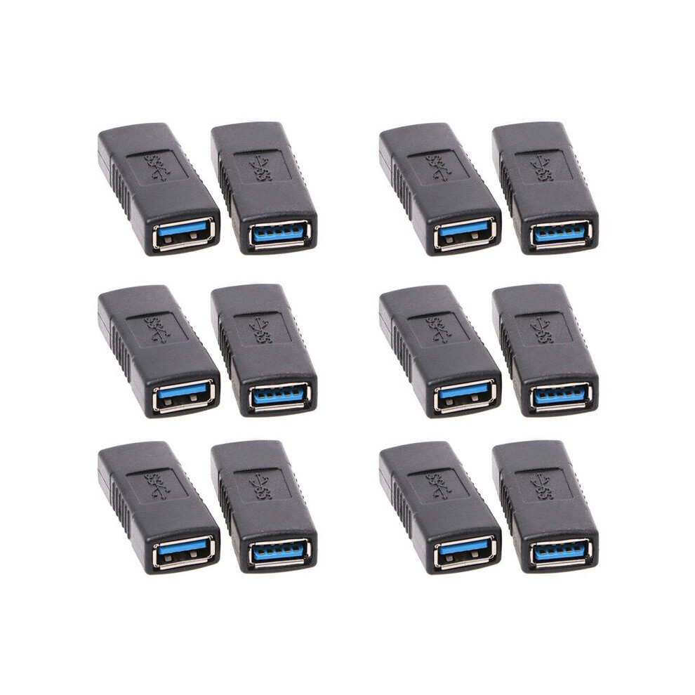 12Pcs Usb 3.0 Type A Female To Female Adapter Coupler Gender Changer Connector 6031897875499