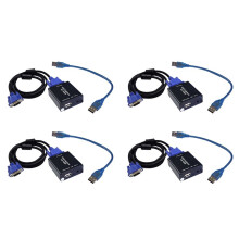 4X Convertisseur Adaptateur VGA Vers USB avec Carte de Capture Audio et Vidéo 1080P, Qualité D'Image Haute Définition Sans Lecteur