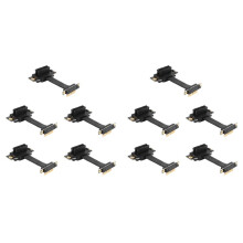 10X PCIE X1 Riser Cable Dual 90 Degree Right Angle PCIe 3.0 X1 to X1 Extension Cable 8Gbps PCI Express 1X Riser Card 5CM