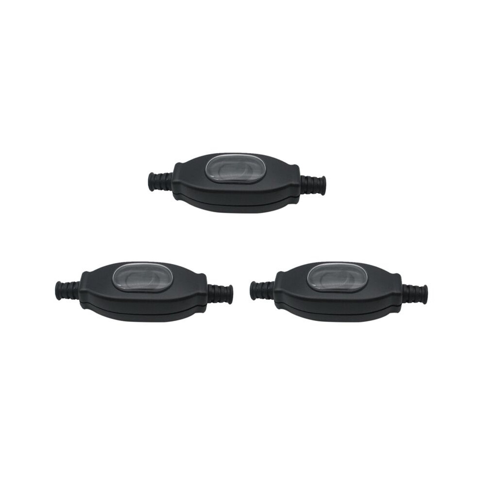 3X 3A 250V 8Mm Waterproof In Cord Ip65 Round Wire Contact Double Cut Dust Silver 6033987884725