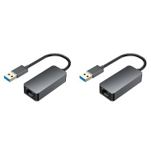2X Adattatore Cablato USB RJ45 da USB C Ethernet A RJ45 2.5G da 2500 Mbps Scheda di Rete LAN RJ45 per PC Portatile
