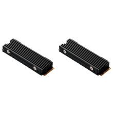 2X M.2 2280 NVMe Heatsink M.2 SSD Heatsink Cooling Pad Aluminum Dissipation with Thermal Pad for M2 2280 Ssd Black
