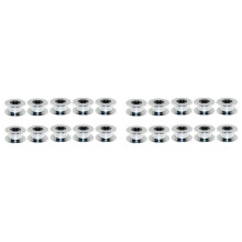 GT2 20 Toothless Bore 5mm Aluminum Timing Belt Idler Pulley for 3D Printer 6mm Width Timing Belt (Pack of 20Pcs)