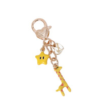 Perfect Gift Choice Cartoon Giraffe Keychain Alloy-giraffe