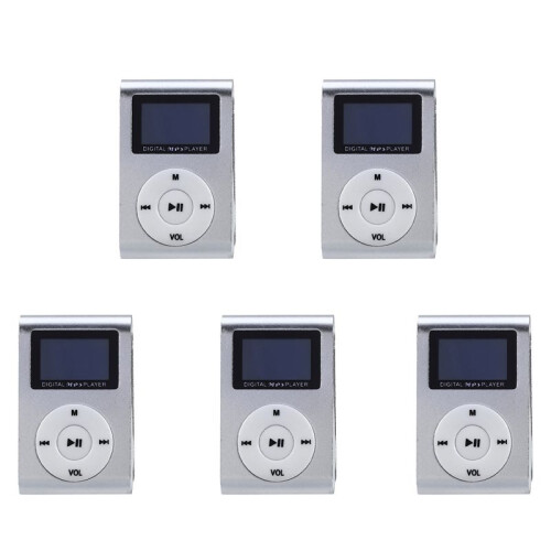 5X  USB Clip MP3 Player Video Screen Support 32GB Micro- TF Card