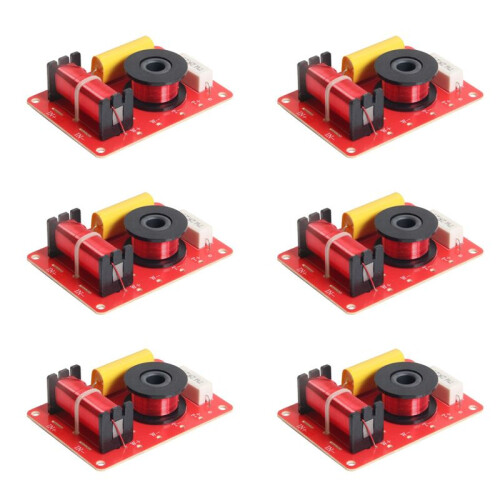 6X 130W Speaker Crossover 2 Way High-Low 8 Ohm Frequency Divider for 6 Inch Speaker 1