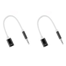 2pcs 3.5mm Male to Type C Female Audio Cable Cord, Analog Audio Jack Headphone Audio Adapter for MP3 Player, Laptop, B