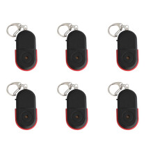 6X  Anti-Lost Whistle Key Finder Wireless Alarm  Tag Key Locator Keychain Tracker Whistle Sound LED Light