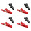 8X Insulated Alligator Clip Connector Clamp Testing Probe Red+Black 1