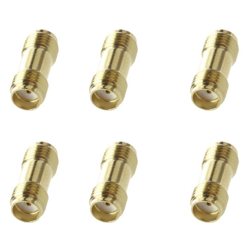 6X Conector Adaptador RF SMA Hembra A Hembra