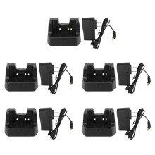 5X CD-41 Desktop-Ladegerät für Verterx Radio VX-8R VX-8E VX-8DR VX-8DE VX-8GR VX-8GE FT-1DR FT-2DR FNB-101Li FNB-102Li SBR-14Li UNS Stecker