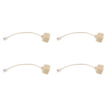 4X Telefoon RJ11 Mannelijke Lijn Naar Dubbele RJ11 Vrouwelijke Jack Filtersplitteradapter
