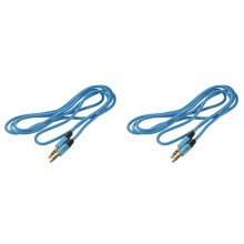 2pcs 3.5mm Auxiliary Aux Male to Male Stereo Cord Audio Cable for PC for MP3 Car ()