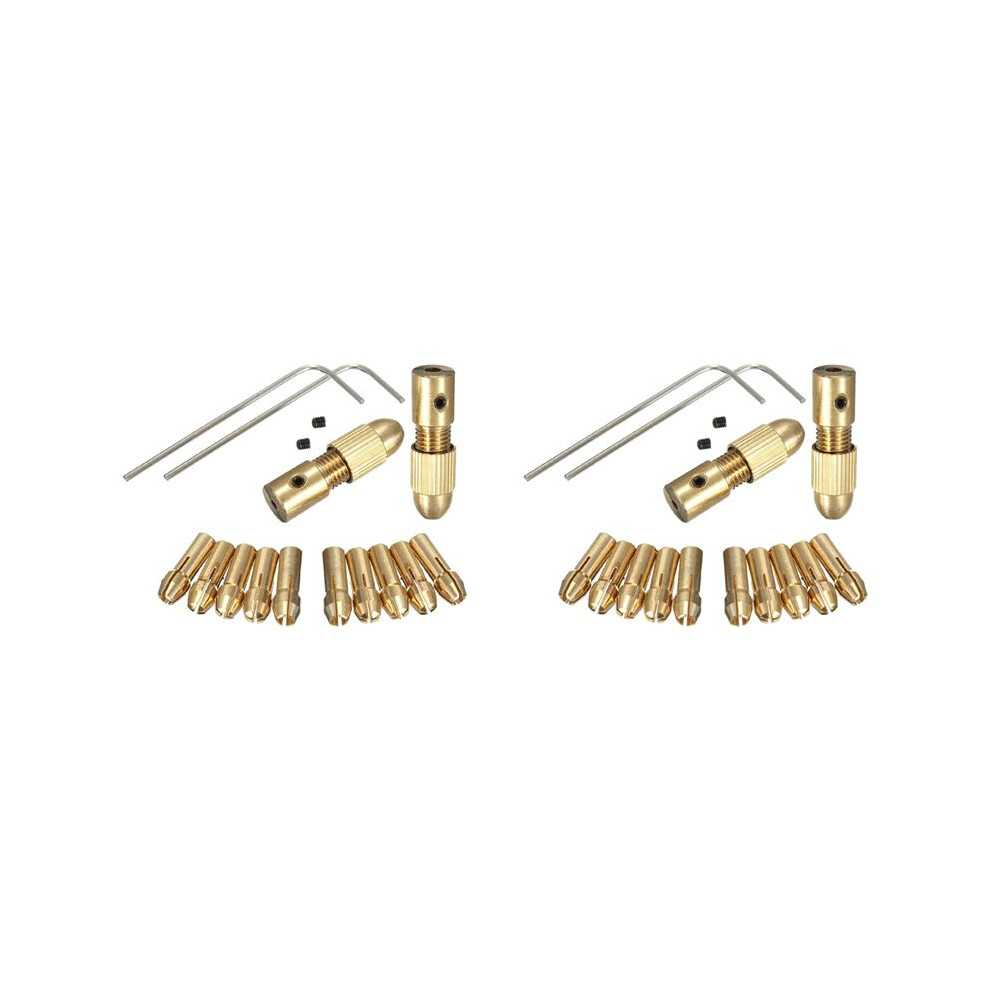 28 Small Electric Drill Chuck 0.5-3Mm Electric Mill Copper Chuck Micro-Torque Drill Chuck Set (Hexagonal Wrench) 6032398879726