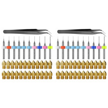 2X 3D Printer Nozzle Kit MK8 Extruder Nozzles Copper Print with Cleaning Drill Bits for CR-10