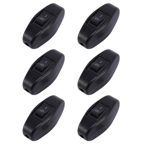6X Black Bedroom  Off Button in   6A/250VAC 10A/125VAC 1